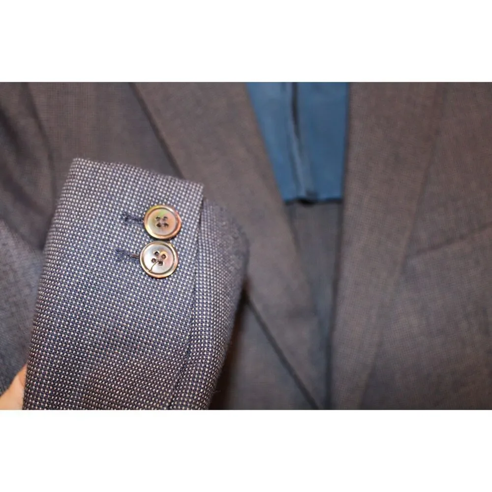 Gant Rugger natural shouder charcoal gray size 46 mens blazer two button front